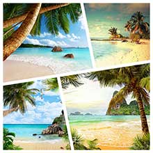 Фотообои с пляжами и пальмами