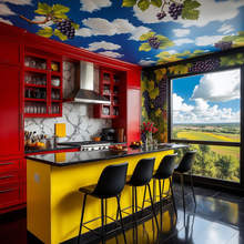 Фотообои с виноградом для кухни