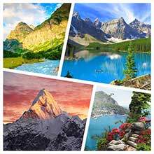 Обои с горами и озерами на стену