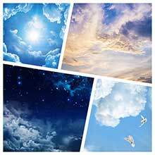 Обои для потолка с небом и облаками