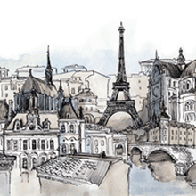 Фотообои и обои с рисунками городов и улиц