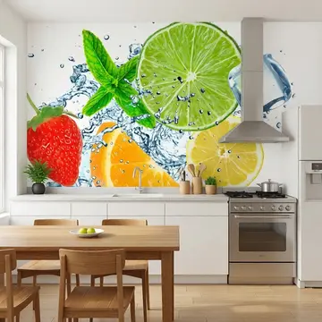 Обои для кухни: «Фруктовый взрыв свежести»