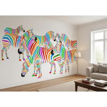 Креативные фотообои с зебрами