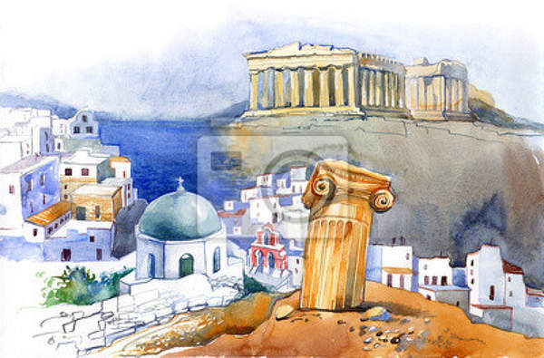 Арт-обои - Греческий город