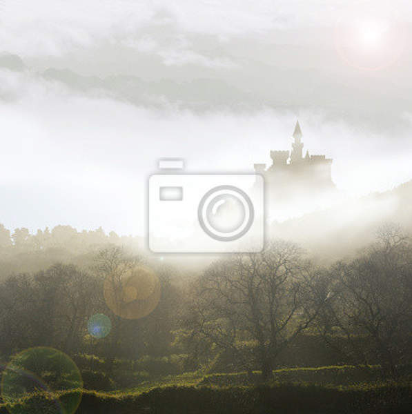 Фотообои - Замок в тумане