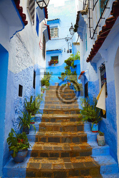 Фотообои с синей лестницей