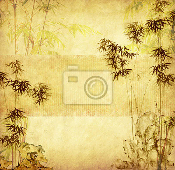 Фотообои - Винтажный фон с бамбуком