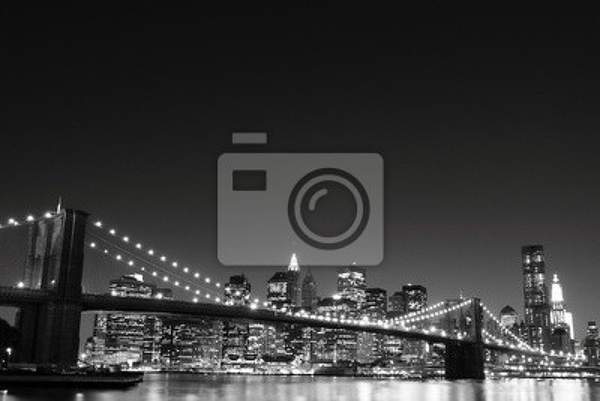 Фотообои - Вид на ночной бруклинский мост