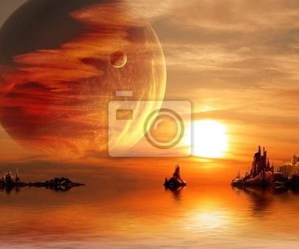 Фотообои с фантастическим рассветом