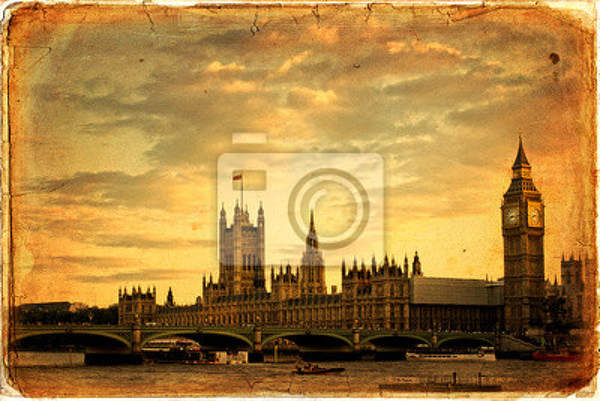 Фотообои с Лондоном в ретро стиле