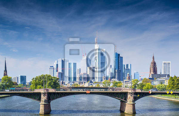 Фотообои с мостом во Франкфурте