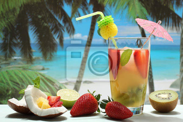 Фотообои с тропическим напитком