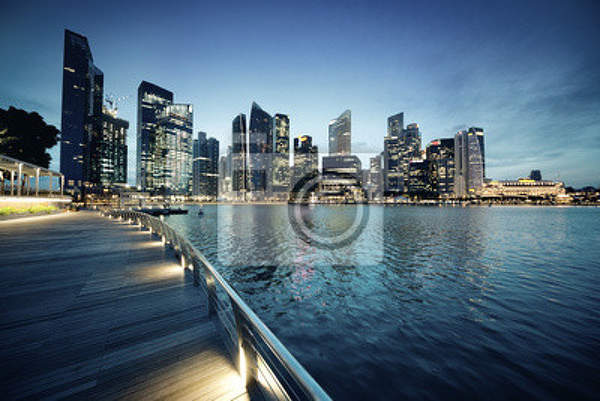 Фотообои - Набережная Сингапура