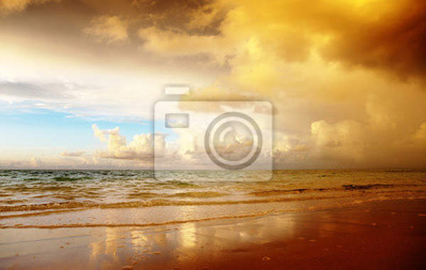 Фотообои на стену с закатом море