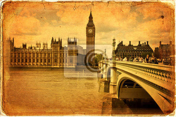 Фотообои на стену - Лондон в стиле ретро