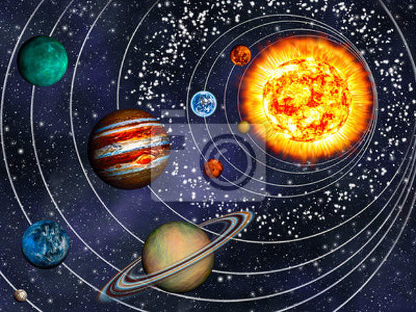 Обои на стену с солнечной системой