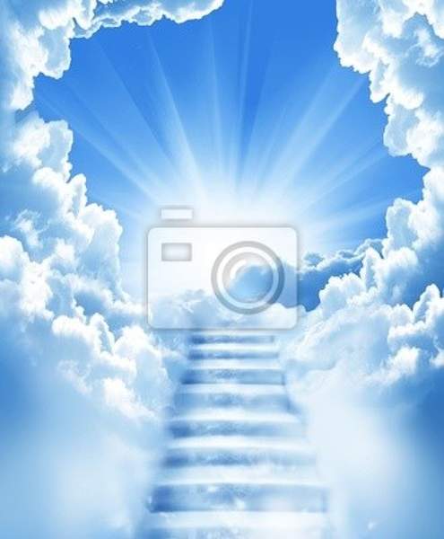 Фотообои с лестницей в небо (креативный стиль)