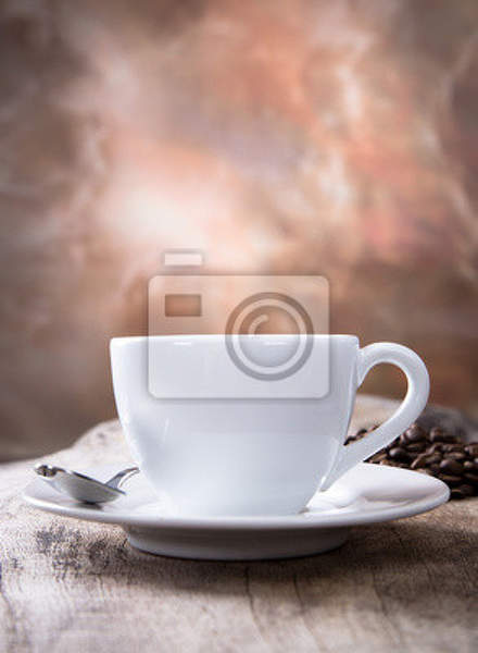 Фотообои с белой кофейной чашкой