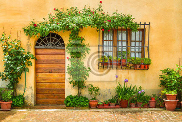 Фотообои - Итальянский домик с цветами