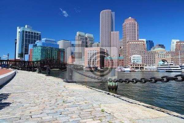 Фотообои для стены с набережной Бостона