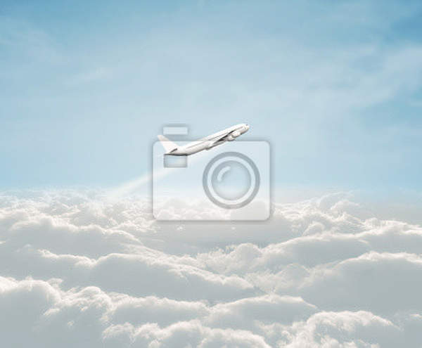 Фотообои - Самолет выше облаков