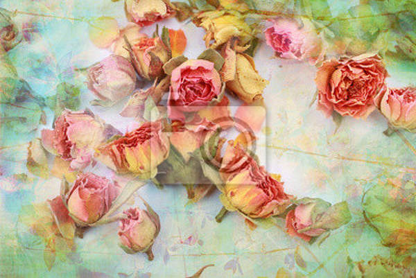 Фотообои - Винтажные сухие розы