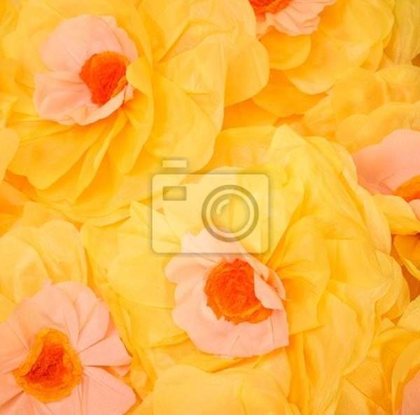 Фотообои с бумажными цветами