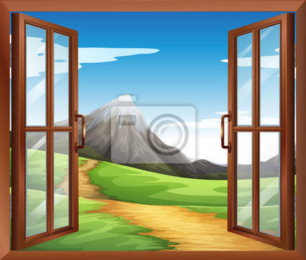 Арт-обои - Пейзаж за окном