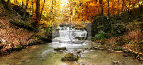 Фотообои - Панорама с водопадом