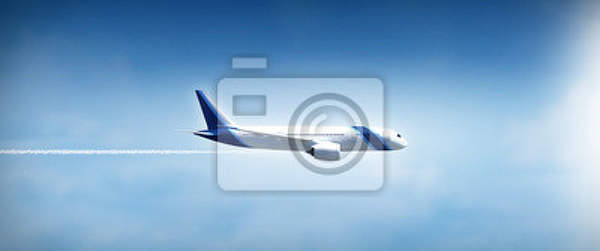 Фотообои - Панорама с самолетом
