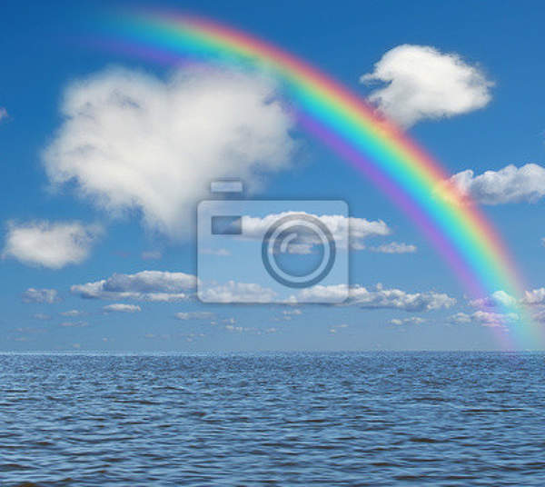 Фотообои - Радуга над морем