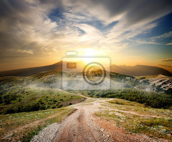 Фотообои на стену - Дорога в горах
