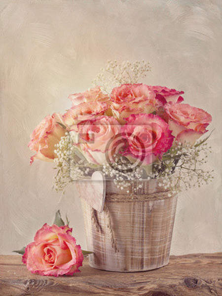 Фотообои - Натюрморт с розами