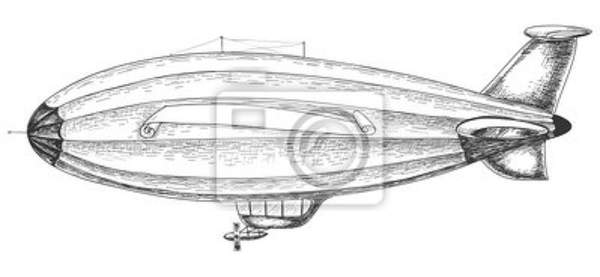 Арт-обои с дирижаблем