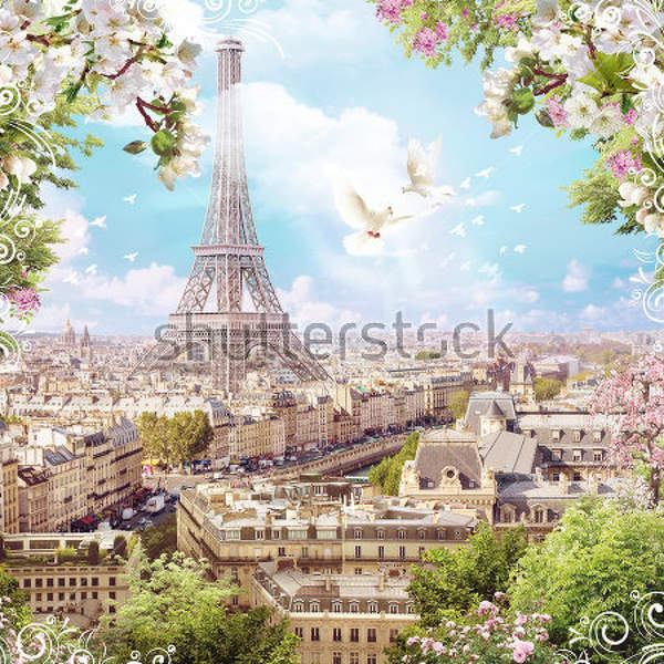 Красивый вид в Париже