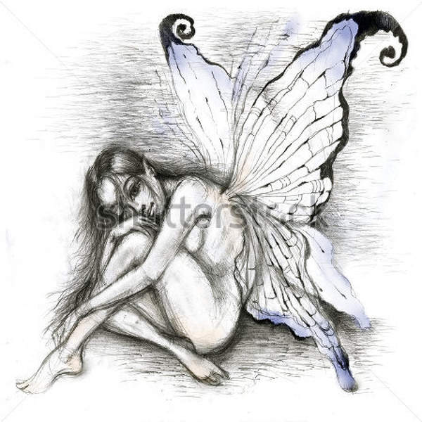 Фотообои - девушка-эльф с крыльями бабочки