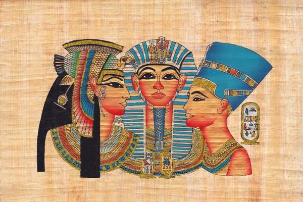 Обои на стену с египетским рисунком на папирусе
