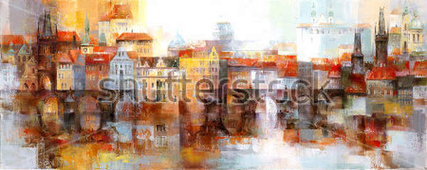 Фотообои с видом на старый город (рисунок)