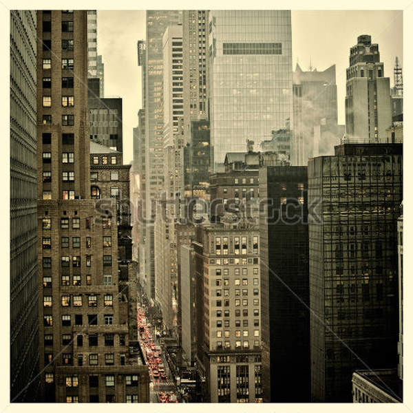 Фотообои с Нью-Йорком в винтажном стиле