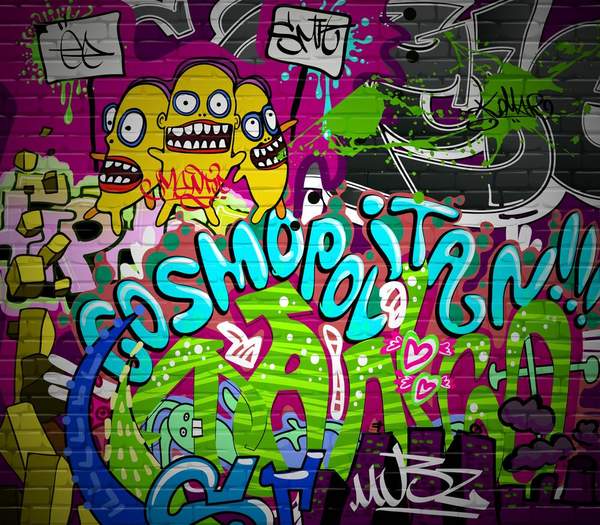 Обои граффити (дизайн- Гранж хип-хоп)