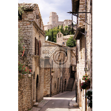 Фотообои - Средневековая старинная улочка в Италии