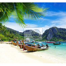 Фотообои - Тропический пейзаж с лодками