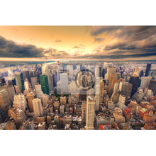 Фотообои с небоскребами Нью-Йорка (вид с высоты)