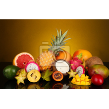 Фотообои с натюрмортом из тропических фруктов