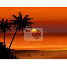 Фотообои - Тропический закат