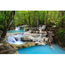 Фотообои с видом на водопад в лесу