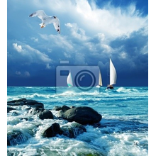 Фотообои на стену "Море и чайки" (пейзаж)