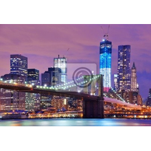 Фотообои - Бруклинский мост ночью