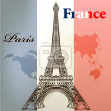 Арт-обои - Эйфелева башня и Франция
