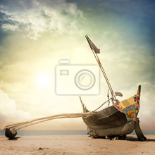 Фотообои - Винтажная лодка в тропиках